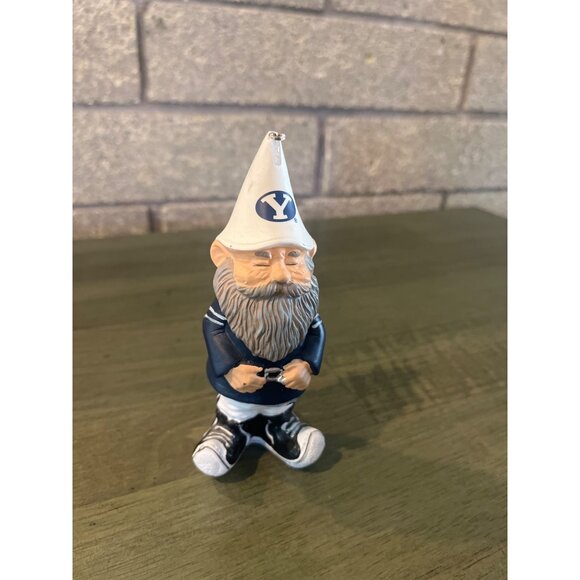 BYU-Themed Gnome Ornament With Cone Hat & Sneakers - Picture 2 of 9